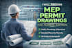 design mep hvac plumbing electrical permit drawings