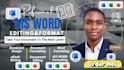 do ms word, microsoft word document formatting, word document design and editing