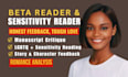 sensitivity reader beta reader beta read dark romance ya fantasy thriller