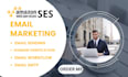 setup amazon ses SMTP amazon ses email sending amazon ses domain verification