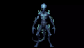 3d stylized alien character,humanoid creature,ue5 skeletal rig,monster figure