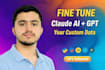 fine tune claude ai and gpt on your custom data