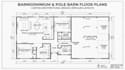 draw barndominium and pole barn house plan and floor plans rendering