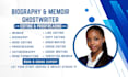 ghostwrite edit proofread format christain memoir biography autobiography