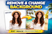 remove the background and replace it with color adjustments