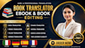 proofread, translate book romance german spanish, polish novel book editor