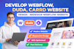 develop webflow, duda, carrd website, design, redesign webflow website,
