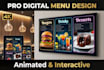 design menu board, menu tv, menu, digital menu, menu board, ,restaurant