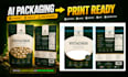 quickly edit, resize or redesign ai packaging or label into print ready
