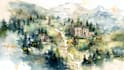 do custom watercolor wedding map