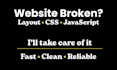 fix html css javascript bugs and website issues fast