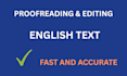 proofread and edit your english text professionally