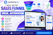 setup sales funnel with email automation in system io landing page expert