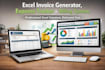 create excel invoice generator, billing system and order tracking spreadsheet