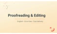 proofread and edit your english content