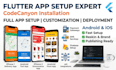 install a customized codecanyon flutter app for android ios with a backend