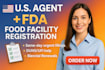 do fda food facility registration fda compliance US agent services fda lawyer