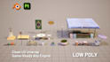 do a game ready 3d model, optimized, with uvs, textures