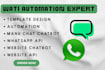 wati template whatsapp business automation with whatsapp API setup integrations