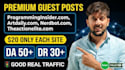 guest post placements on da 70 plus websites