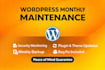 wordpress monthly maintenance plugin theme updates security and backup