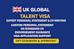 apply uk global talent visa, draft personal statement and standard CV