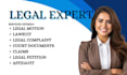 draft legal motions complaints and court documents