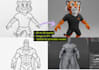convert 2d to 3d model, sketch to 3d model, figurine mascot for 3d printing