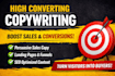 write high converting sales copy and sales funnel
