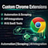build chrome extension,web bot,web scraping,python script,rpa bot,uipath,n8n,ai