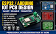 design esp32 iot smart home pcb, arduino iot sensor pcb, rf wireless pcb design