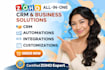 setup zoho CRM system automatio workflow integration reporting pipeline