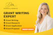 do grant research, grant proposal writing and grant application