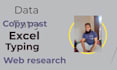 do professional data entry, web research, and copy paste