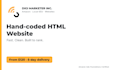build a fast hand coded HTML website with on page SEO