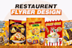 professional restaurant banner, flyer, and brochure design