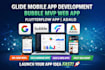 develop glide mobile app development bubble mvp web app flutterflow app adalo