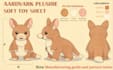 design custom plushie reference sheet stuffed animal character ych concept