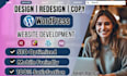 build, design or redesign responsive wordpress website, copy, clone wordpress