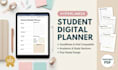 design a student digital planner for goodnotes ipad with hyperlinks