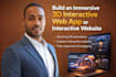 build an immersive 3d interactive web app or interactive website