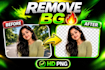 remove background for 15 images fast HD png within 24 hours