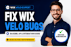 fix wix velo code, wix automations, velo api integration, wix studio ecommerce