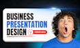 create professional google slides business presentation startup pitch deck moder