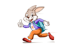 design fastbraiin rabbit hare logo