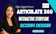 do online course content design, interactive articulate 360, instructional slide