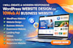 create a modern responsive wordpress website design or 10web ai business website