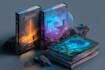 craft a custom sci fi book cover that captivates readers