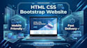 create a responsive website using HTML CSS bootstrap