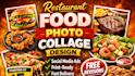 create creative restaurant food collage design